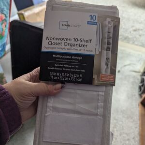 Mainstays White 10-Shelf Closet Organizer